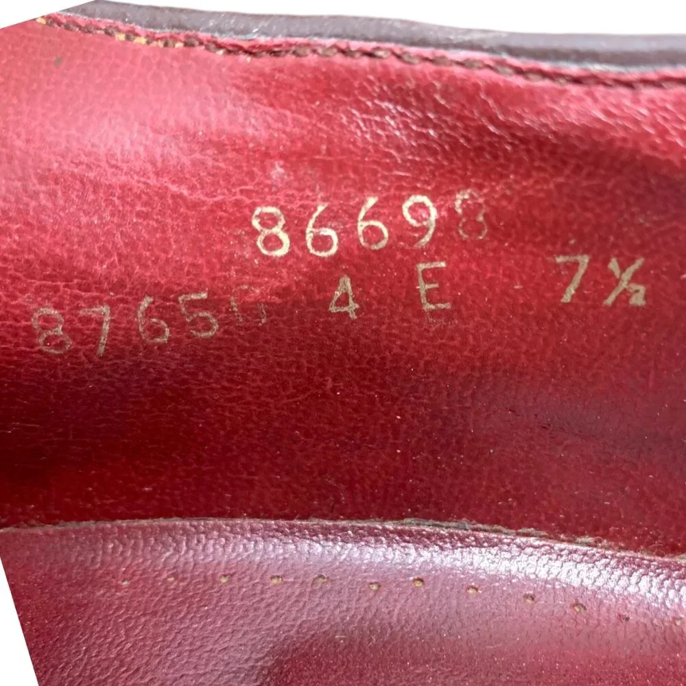 Vintage Rodolfo‎ Valentino Collection Brown Embossed Leather Dress Shoe